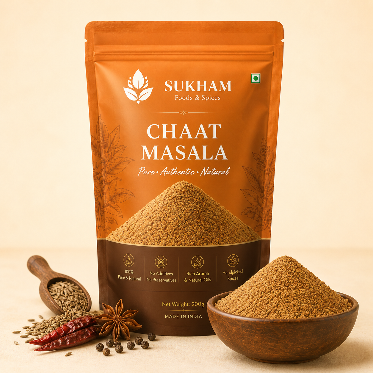 Sukham Chaat Masala pack